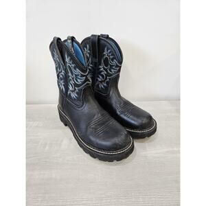 Women's Ariat FatBaby Western Roper Cowgirl Boots US Size 6.5B Black 10000833